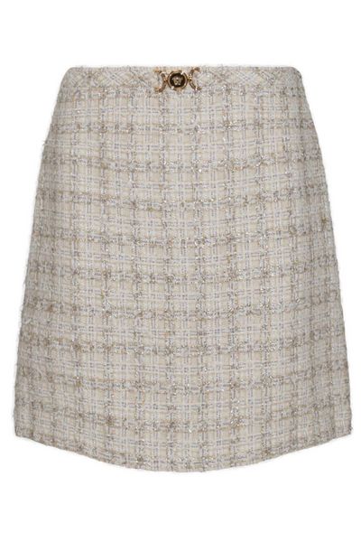 Versace Checked Tweed Mini Skirt