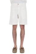 PT Torino Logo Patch Straight-Hem Shorts