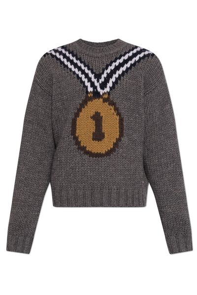 Dsquared2 Intarsia Medal Knitted Sweater