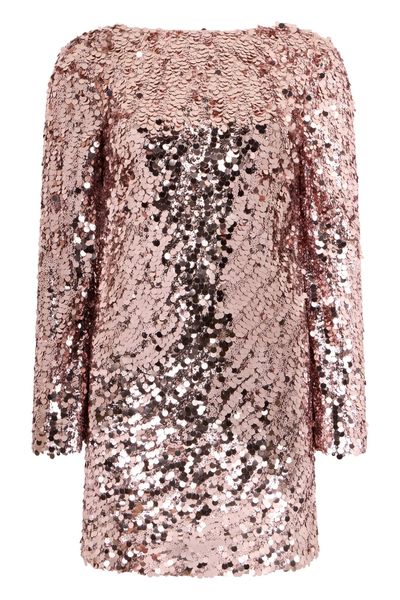 Valentino Sequin Embellished V-Back Dress