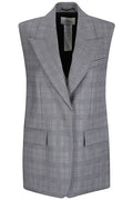 Sportmax Spxabete Checked Sleeveless Blazer