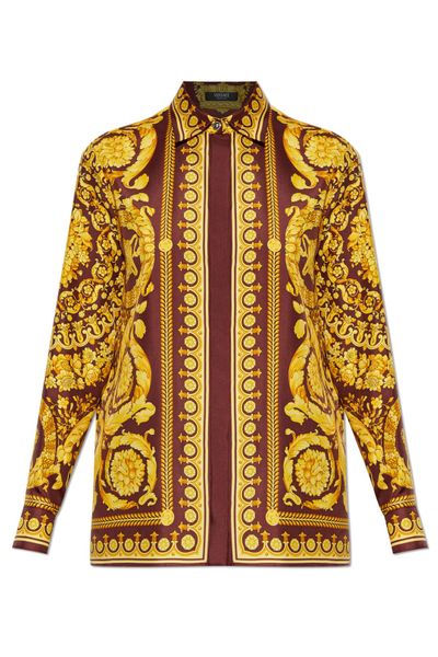Versace Baroque Pattern Long Sleeved Shirt