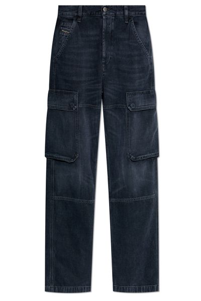 Diesel D-Pot-Cargo Logo Plaque Jeans