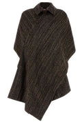 Fendi Asymmetric Hem Tweed Short Cloak
