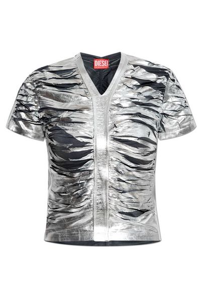 Diesel T-Ai Gathered V-Neck T-Shirt