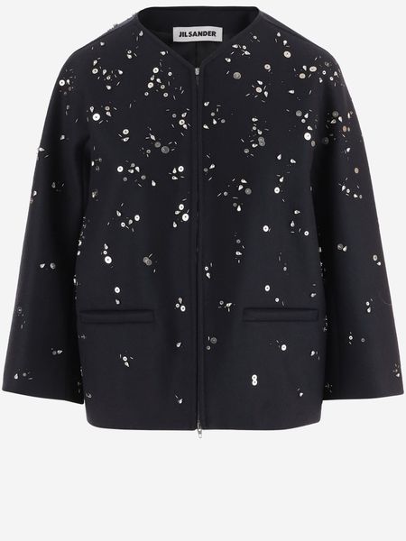 Jil Sander Embellished Zip-Front Jacket