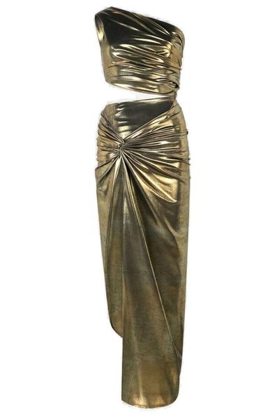 Roberto Cavalli One-Shoulder Knot Detailed Midi Dress