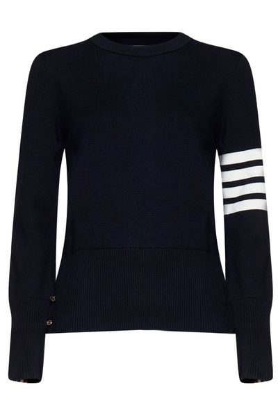 Thom Browne 4-Bar Crewneck Knitted Jumper
