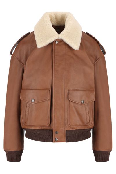 Saint Laurent Drop-Shoulder Long-Sleeved Bomber Jacket