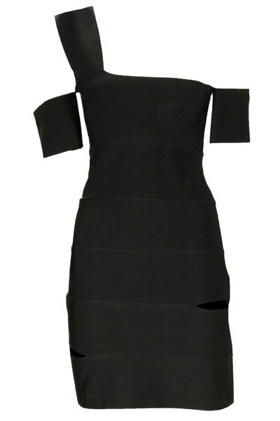 Alexander McQueen Cut-Out One-Shoulder Mini Dress