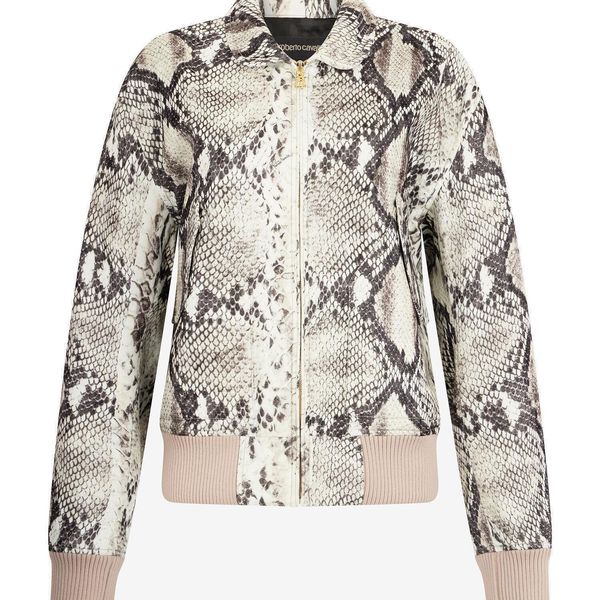 Roberto Cavalli Animal Printed Zip-Up Jacket