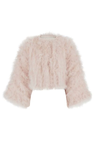 Yves Salomon Hooded Faux Fur Cape