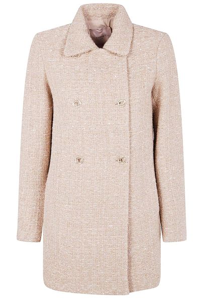 TWINSET Sequin-Embellished Double-Breasted Coat