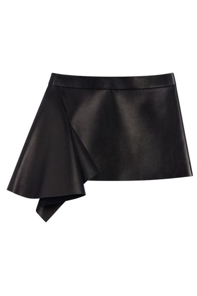 Givenchy Slashed Leather Mini Skirt