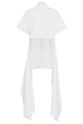 Alaïa High-Neck Draped-Hem Top