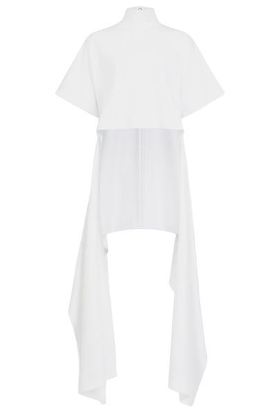 Alaïa High-Neck Draped-Hem Top