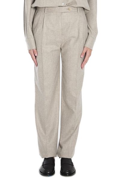 The Row Straight-Leg Pleated Trousers