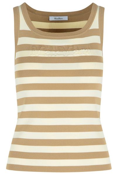 Max Mara Pentola Striped Sleeveless Knitted Top