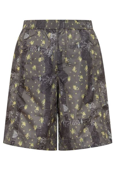 Ganni Printed Nylon Bermuda Shorts