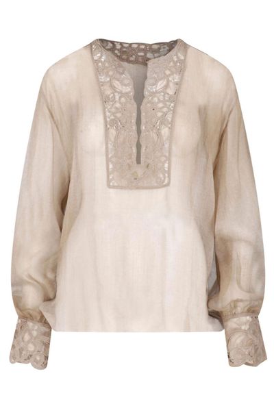 Ermanno Scervino Embroidered Panel Top