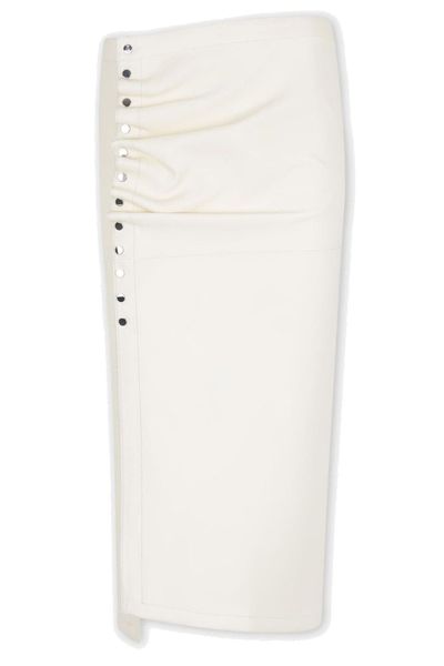 Paco Rabanne Gathered Detailed Midi Skirt