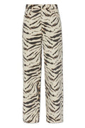 Ganni Zebra Denim Lari Wide Jeans