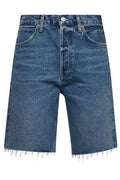 AGOLDE 90's Raw-Cut Edge Denim Shorts
