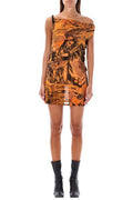 Acne Studios Graphic Printed Asymmetric Dress