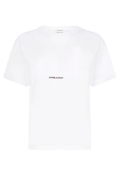 Saint Laurent Logo Printed Crewneck T-Shirt