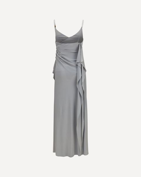 Versace Draped Jersey Maxi Dress