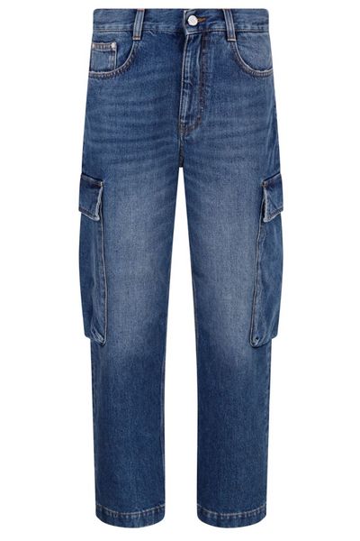 Stella McCartney High-Waist Cropped Cargo Jeans