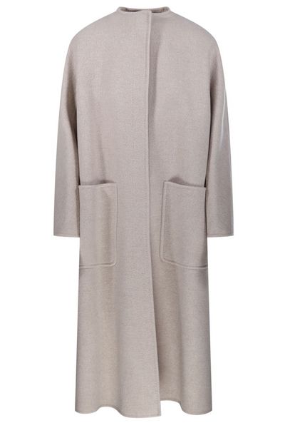 Max Mara Atelier Crewneck Long-Sleeved Coat