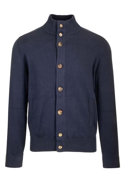 Brunello Cucinelli Mock Neck Buttoned Cardigan