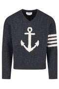 Thom Browne Anchor Intarsia Knitted Sweater