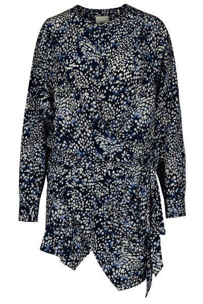 Isabel Marant Habla All-Over Patterned Wrap Dress