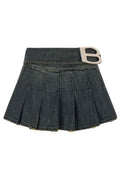 Balenciaga Buckle Pleated Mini Skirt
