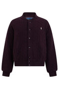 Polo Ralph Lauren Cable Knit Button Bomber Jacket