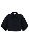 Alaïa Short-Sleeved Cropped Polo Top