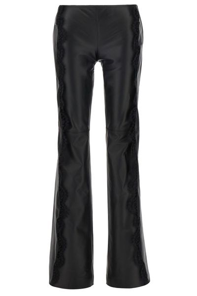 Off-White Lace Detailed Straight-Leg Trousers