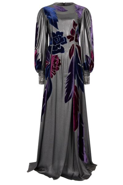 Alberta Ferretti Floral Print Long Dress