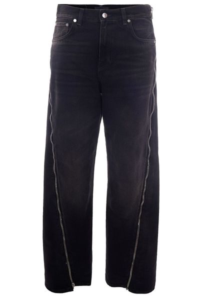 Haikure Zip-Detailed Straight-Leg Jeans