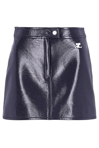 Courrèges Reedition Vinyl Mini Skirt