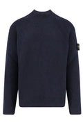 Stone Island Logo Patch Mock-Neck Jumper