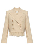 Zimmermann Cropped Lace-Trim Blazer