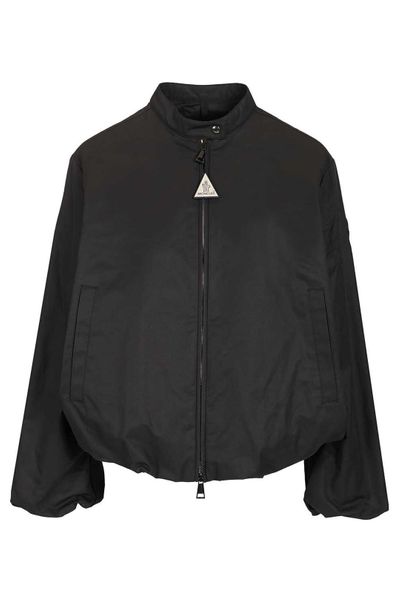 Moncler Logo Patch Zip-Up Bomber Jacket
