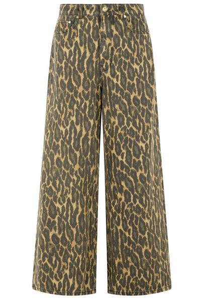 Ganni Wide-Leg Printed Jeans