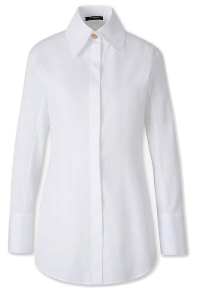 Balmain Button-Up Long-Sleeved Poplin Shirt