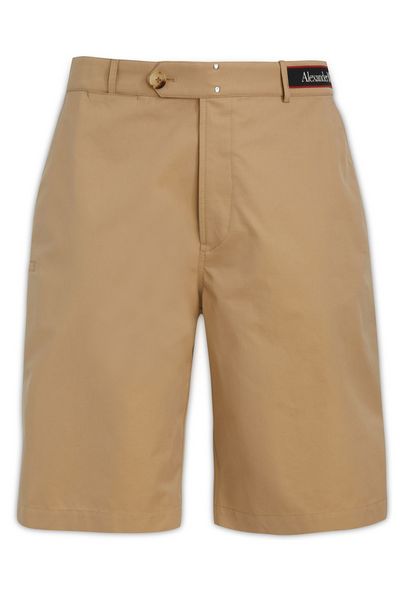 Alexander McQueen Logo Patch Knee-Length Shorts