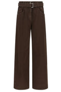 Brunello Cucinelli Belted Twill Trousers
