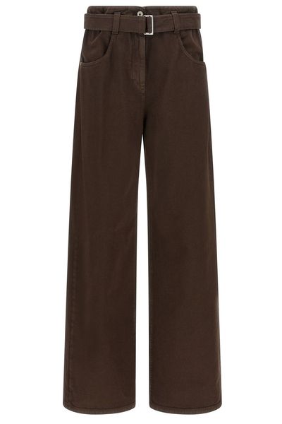 Brunello Cucinelli Belted Twill Trousers